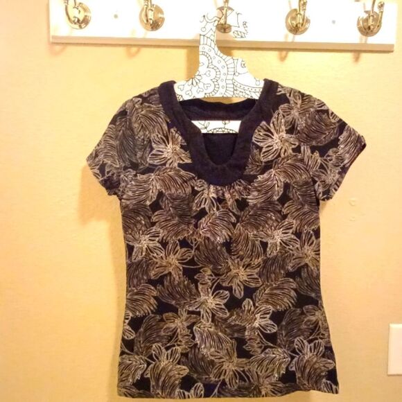 Croft and Barrow crop sleeve blouse Size S - Picture 1 of 6